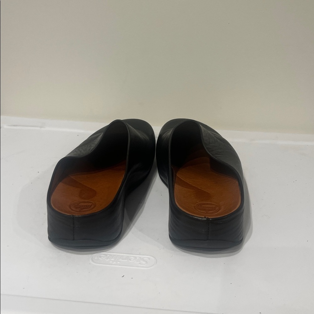 Black Leather Mules - Picture 3 of 6